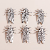 10 bucăți 22*27mm 3D zburătoare Cicada Charms pentru bijuterii din aliaj insecte Charms pentru coliere Cercei Diy Confectionare Accesorii Artizanat