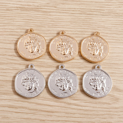 10 buc. Brelocuri din aliaj de culoare argintie antică, soare, lună, cruce, inimă, frunze, bufniță, pandantive pentru bijuterii DIY