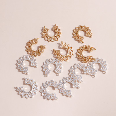 10 buc. Brelocuri din aliaj de culoare argintie antică, soare, lună, cruce, inimă, frunze, bufniță, pandantive pentru bijuterii DIY