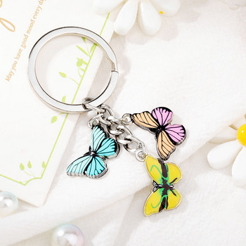 New Style Πολύχρωμο σμάλτο Μπρελόκ πεταλούδα έντομα κλειδί αυτοκινήτου Γυναικεία τσάντα Γούρι Κρεμαστό κινητό τηλέφωνο Αξεσουάρ κοσμήματα Δώρα