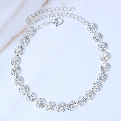 Stonefans Boho stras strălucitor Brățări rotunde colorate de gleznă Plajă femei simplu lanț de picior gleznă desculț sandale accesoriu