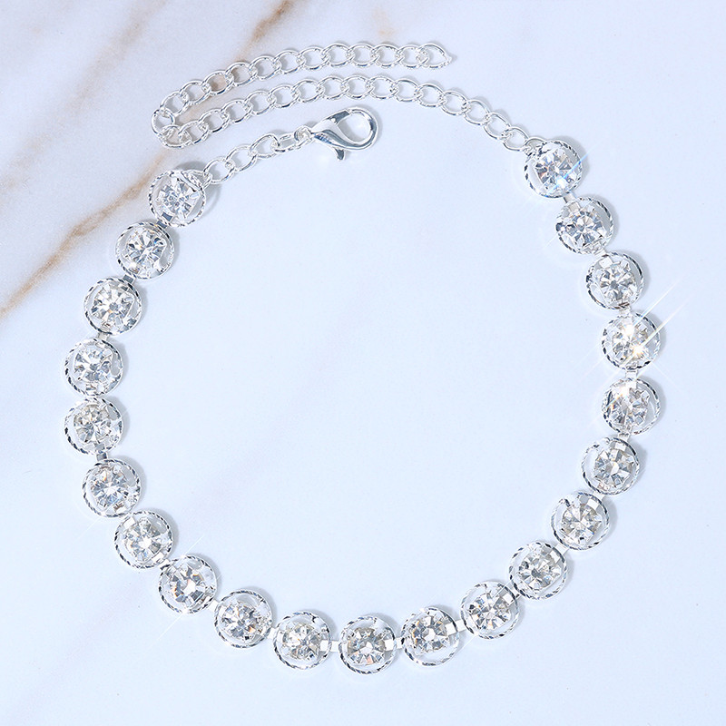 Stonefans Boho stras strălucitor Brățări rotunde colorate de gleznă Plajă femei simplu lanț de picior gleznă desculț sandale accesoriu