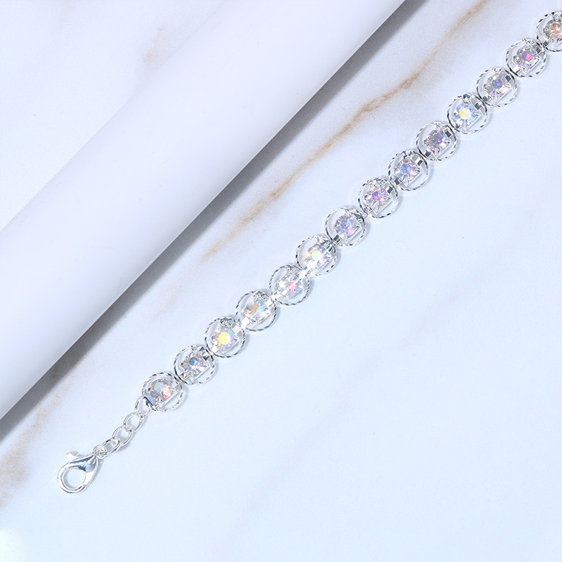 Stonefans Boho stras strălucitor Brățări rotunde colorate de gleznă Plajă femei simplu lanț de picior gleznă desculț sandale accesoriu