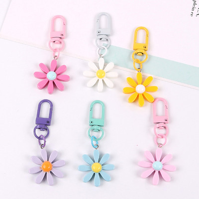 Spalvingas dervos raktų pakabukas Puikus animacinis filmas Little Daisy Kabantis raktų pakabukas krepšiui Ausinių dangtelis Automobilio raktų pakabučiai kabantis ornamentas