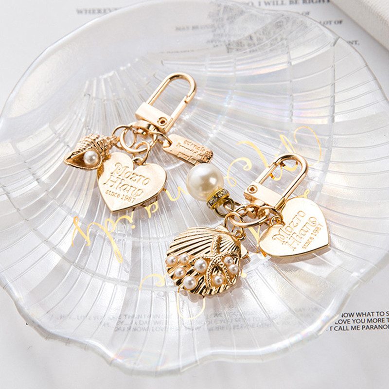 1PC pandantiv metal Shell breloc breloc inimă breloc cheie accesoriu modă geantă ornament Breloc