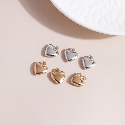 10 buc 13 * 16 mm Fashion Love Heart Charms Fit Cercei Pandantive Colier DIY Handmade Din aliaj de zinc Brelocuri de culoare aur Fabricare de bijuterii