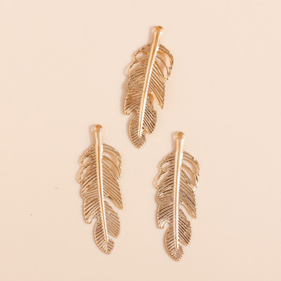 60 de bucăți 12*25 mm Frunze Foi de Fier Charms Pandantive Culoare Aur Argintiu pentru DIY Confecţionarea Colier Cercei Bijuterii Găsire Accesorii