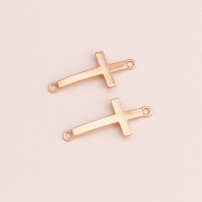 15 bucăți 35x16mm Conectori margele auriu argintiu culoare cruce pentru pandantive DIY coliere lucrate manual realizarea de bijuterii găsire