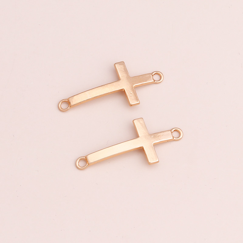 15 bucăți 35x16mm Conectori margele auriu argintiu culoare cruce pentru pandantive DIY coliere lucrate manual realizarea de bijuterii găsire