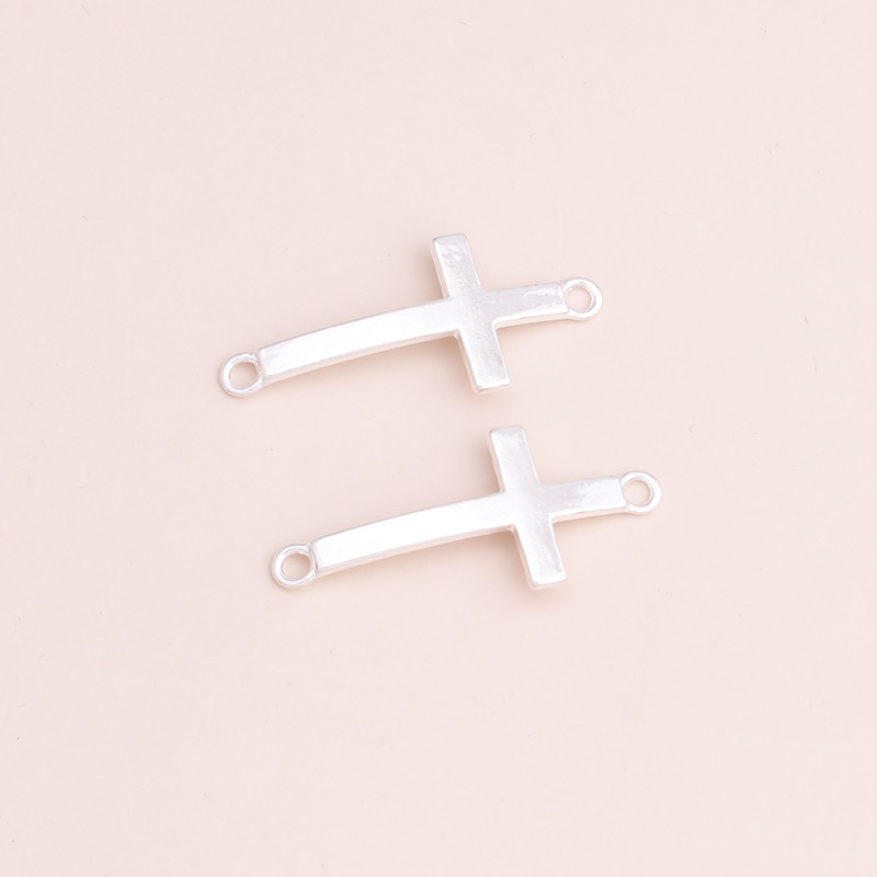 15 bucăți 35x16mm Conectori margele auriu argintiu culoare cruce pentru pandantive DIY coliere lucrate manual realizarea de bijuterii găsire