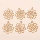 80 buc/lot 20*23mm flori goale de culoare aurie pentru fabricarea de bijuterii, bricolaj, coliere, brățări, pandantiv, accesorii pentru artizanat