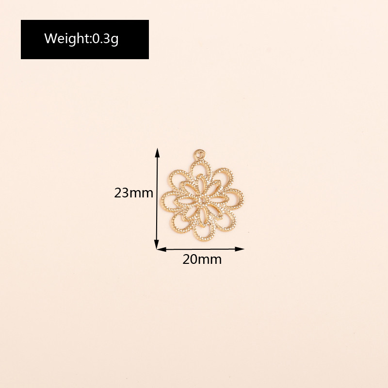 80 buc/lot 20*23mm flori goale de culoare aurie pentru fabricarea de bijuterii, bricolaj, coliere, brățări, pandantiv, accesorii pentru artizanat