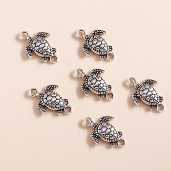 20 τμχ/παρτίδα 14*21mm Trendy Animals Sea Turtle Charms Connector Fit Κολιέ Κρεμαστά Βραχιόλια Χειροποίητα αξεσουάρ κοσμημάτων DIY