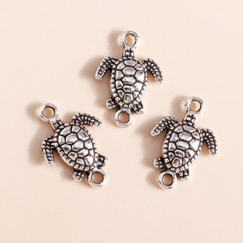 20 τμχ/παρτίδα 14*21mm Trendy Animals Sea Turtle Charms Connector Fit Κολιέ Κρεμαστά Βραχιόλια Χειροποίητα αξεσουάρ κοσμημάτων DIY