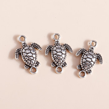 20 τμχ/παρτίδα 14*21mm Trendy Animals Sea Turtle Charms Connector Fit Κολιέ Κρεμαστά Βραχιόλια Χειροποίητα αξεσουάρ κοσμημάτων DIY