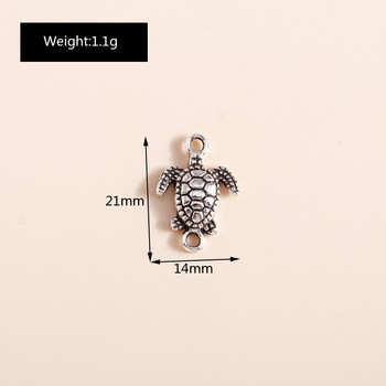 20 τμχ/παρτίδα 14*21mm Trendy Animals Sea Turtle Charms Connector Fit Κολιέ Κρεμαστά Βραχιόλια Χειροποίητα αξεσουάρ κοσμημάτων DIY