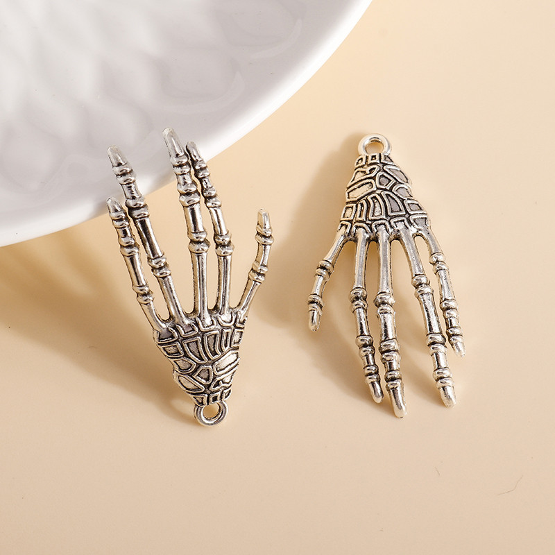 5 ks 18*39 mm Trendy Halloween Lebka Pazúr Prívesky Vhodné pre Náramky Prívesky Náhrdelníky Ručne Vyrobené DIY Šperky Príslušenstvo