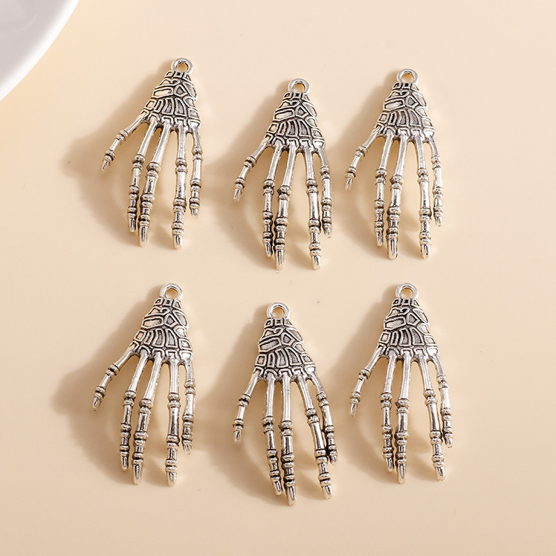 5 ks 18*39 mm Trendy Halloween Lebka Pazúr Prívesky Vhodné pre Náramky Prívesky Náhrdelníky Ručne Vyrobené DIY Šperky Príslušenstvo