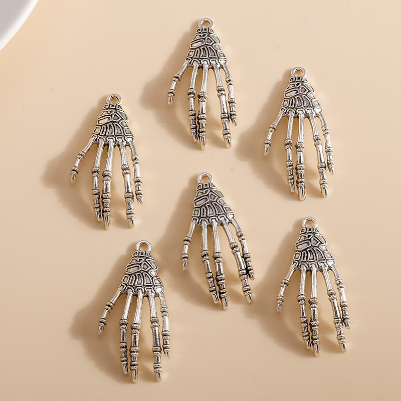 5 ks 18*39 mm Trendy Halloween Lebka Pazúr Prívesky Vhodné pre Náramky Prívesky Náhrdelníky Ručne Vyrobené DIY Šperky Príslušenstvo