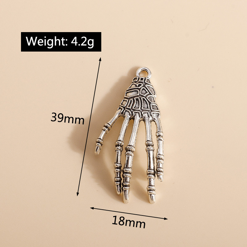 5 ks 18*39 mm Trendy Halloween Lebka Pazúr Prívesky Vhodné pre Náramky Prívesky Náhrdelníky Ručne Vyrobené DIY Šperky Príslušenstvo