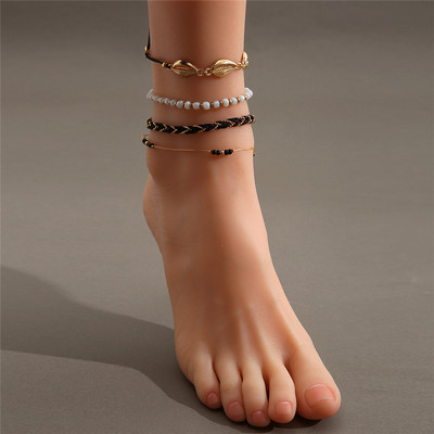 Moda perle stea de mare lanț gleznă pentru femei Boho drăguț margele colorate gleznă brățară plajă desculț bijuterii cadou pentru fată