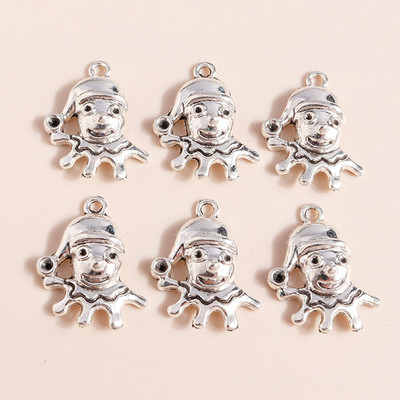 15 bucăți modă drăguț aliaj dragoste inimă aripi de înger brelocuri pandantive arbore elefant baseball clovn pandantive pentru bijuterii DIY