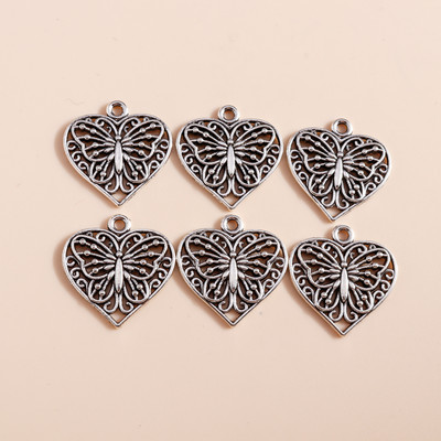15 bucăți modă drăguț aliaj dragoste inimă aripi de înger brelocuri pandantive arbore elefant baseball clovn pandantive pentru bijuterii DIY