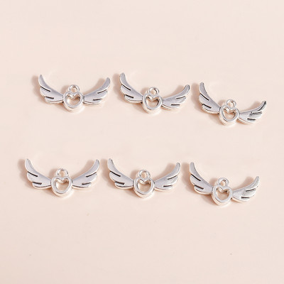 15 bucăți modă drăguț aliaj dragoste inimă aripi de înger brelocuri pandantive arbore elefant baseball clovn pandantive pentru bijuterii DIY