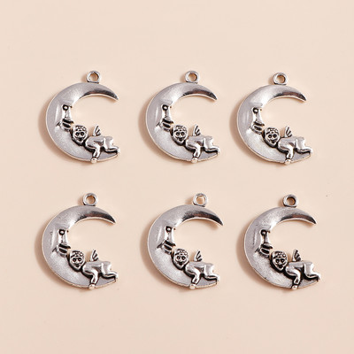 15 bucăți modă drăguț aliaj dragoste inimă aripi de înger brelocuri pandantive arbore elefant baseball clovn pandantive pentru bijuterii DIY