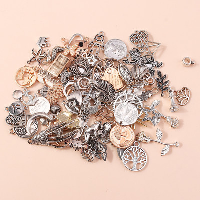 15 bucăți modă drăguț aliaj dragoste inimă aripi de înger brelocuri pandantive arbore elefant baseball clovn pandantive pentru bijuterii DIY