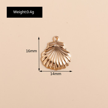 60 τμχ/παρτίδα 16*14mm Ocean Style Shell Charms Μενταγιόν Μεταλλικό σεντόνι DIY Κατασκευή κολιέ σκουλαρίκια Εύρεση αξεσουάρ κοσμήματος