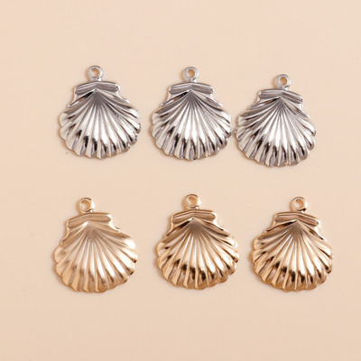 60 buc/lot 16*14mm Brelocuri în stil oceanic Cochilii Pandantive Foaie de metal Fabricare DIY Colier Cercei Găsirea accesoriilor de bijuterii