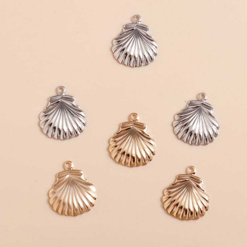 60 buc/lot 16*14mm Brelocuri în stil oceanic Cochilii Pandantive Foaie de metal Fabricare DIY Colier Cercei Găsirea accesoriilor de bijuterii