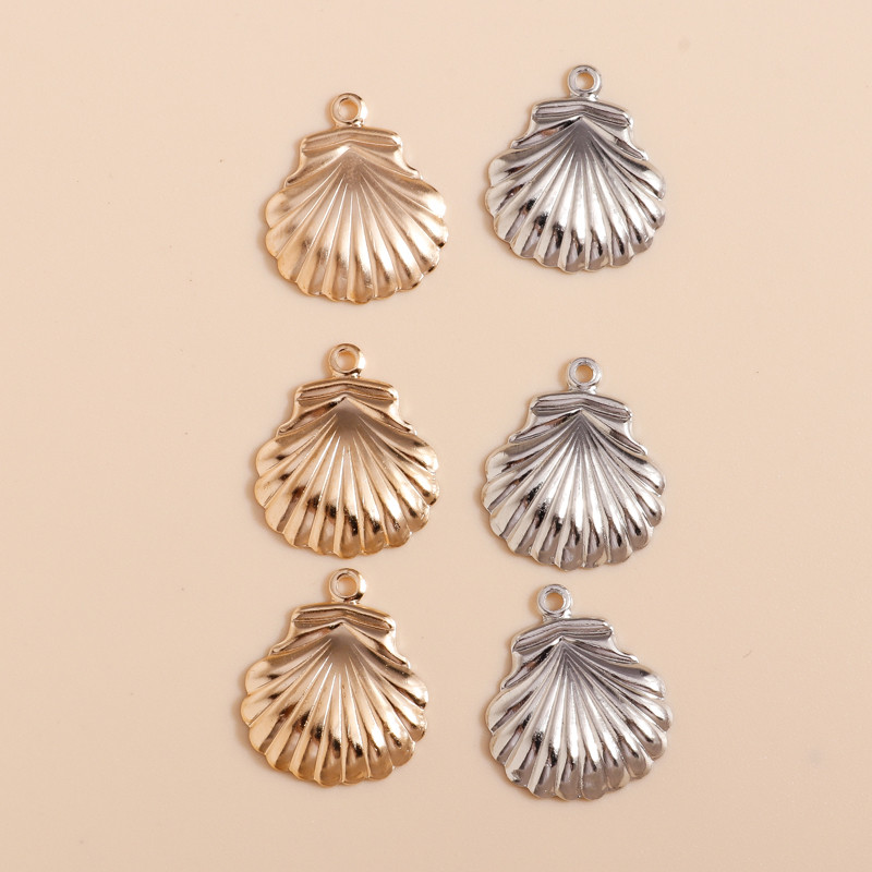 60 buc/lot 16*14mm Brelocuri în stil oceanic Cochilii Pandantive Foaie de metal Fabricare DIY Colier Cercei Găsirea accesoriilor de bijuterii