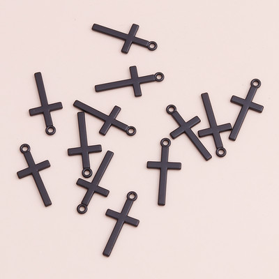 20 de bucăți de culoare neagră în cruce de mărgele DIY pentru brățări lucrate manual, coliere 27x12mm, pentru realizarea de accesorii de bijuterii