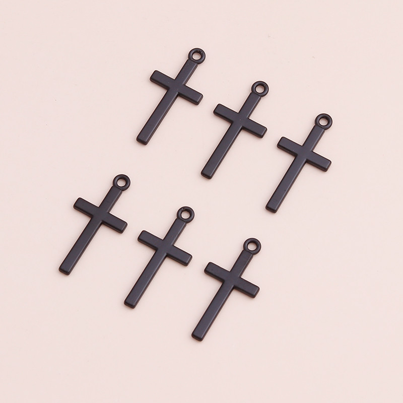 20 de bucăți de culoare neagră în cruce de mărgele DIY pentru brățări lucrate manual, coliere 27x12mm, pentru realizarea de accesorii de bijuterii