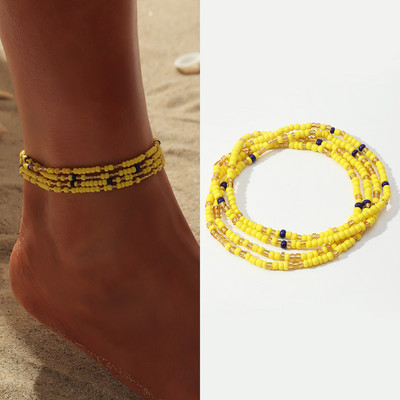 Boho gležanj Perle za stopala Biserni lanac Zvjezdani privjesak Gležanj Ljetna narukvica Šarm Sandale Bosonogi Nakit za mladenke za plažu A058