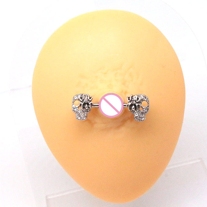 Leosoxs 1 pereche de inel pentru sân pentru craniu european și american, ornament pentru piept, piept, unghii, păianjen, inel pentru sân, ornament pentru piercing pentru corp