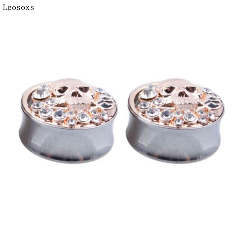 Leosoxs 2 ks horúce nové produkty v Európe a Amerike s náušnicami, uši z lebky z nehrdzavejúcej ocele