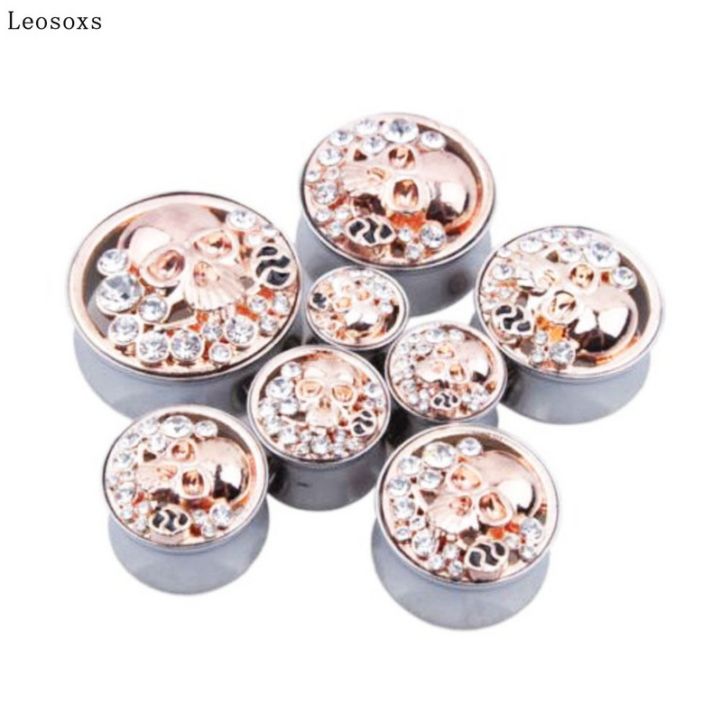 Leosoxs 2 ks horúce nové produkty v Európe a Amerike s náušnicami, uši z lebky z nehrdzavejúcej ocele