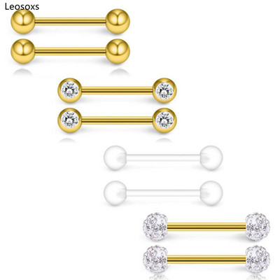 Piercing do jazyka s 8 ks v tvare perforovaného nechtu Leosoxs, kombinovaný piercing do jazyka z nehrdzavejúcej ocele s činkou.