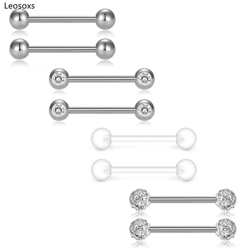 Piercing do jazyka s 8 ks v tvare perforovaného nechtu Leosoxs, kombinovaný piercing do jazyka z nehrdzavejúcej ocele s činkou.