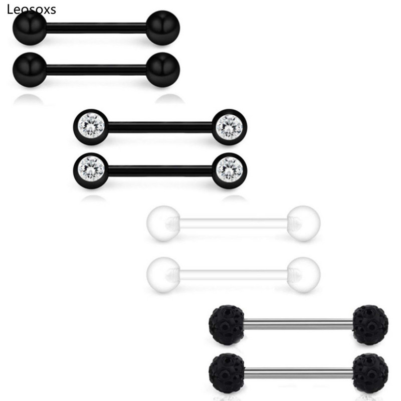 Piercing do jazyka s 8 ks v tvare perforovaného nechtu Leosoxs, kombinovaný piercing do jazyka z nehrdzavejúcej ocele s činkou.