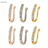 Leosoxs 2 ks módny falošný nosový piercing s diamantmi, spona na nos v tvare U, nádherné šperky