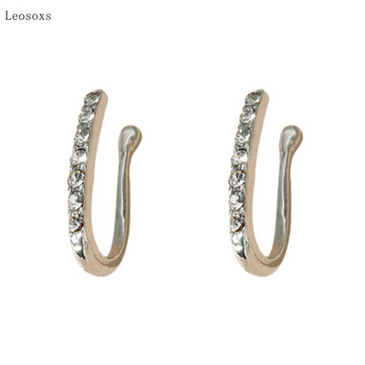 Leosoxs 2 ks módny falošný nosový piercing s diamantmi, spona na nos v tvare U, nádherné šperky