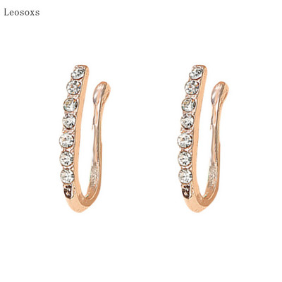 Leosoxs 2 ks módny falošný nosový piercing s diamantmi, spona na nos v tvare U, nádherné šperky