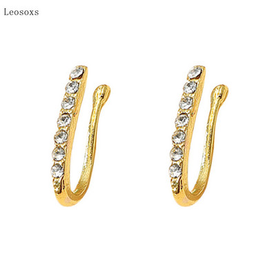 Leosoxs 2 ks módny falošný nosový piercing s diamantmi, spona na nos v tvare U, nádherné šperky