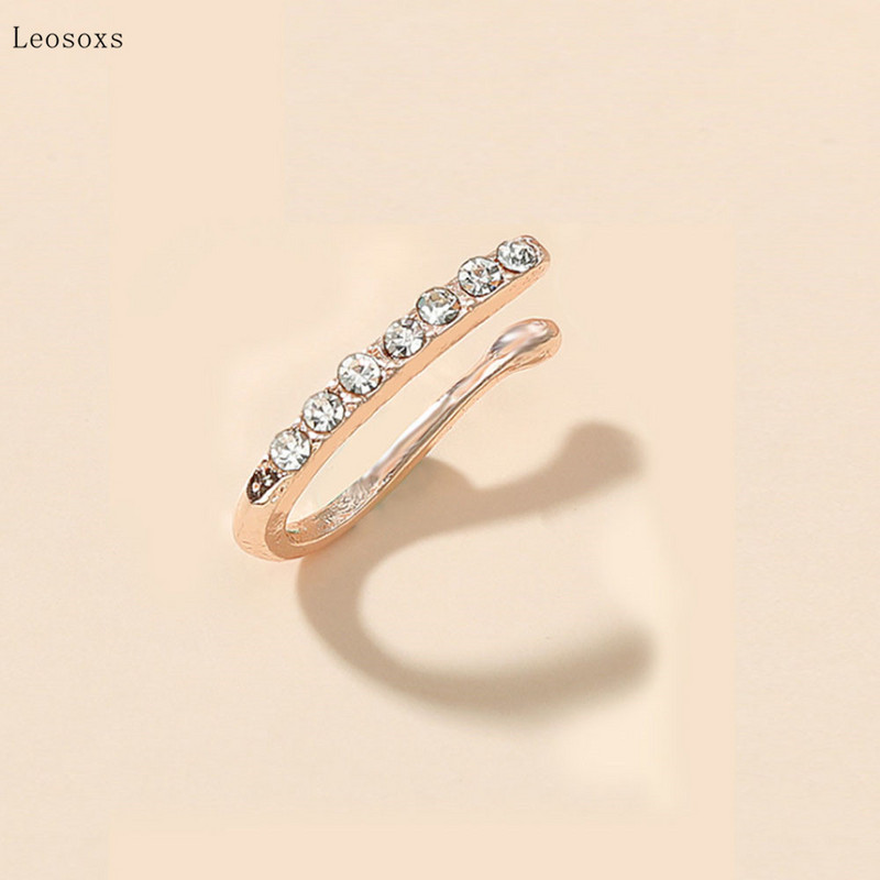 Leosoxs 2 ks módny falošný nosový piercing s diamantmi, spona na nos v tvare U, nádherné šperky