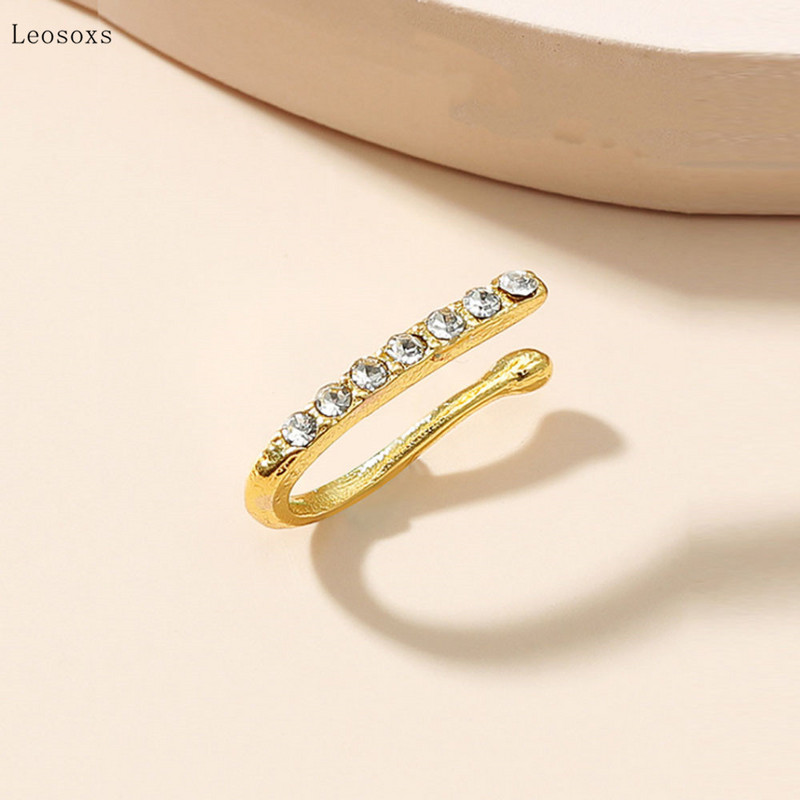 Leosoxs 2 ks módny falošný nosový piercing s diamantmi, spona na nos v tvare U, nádherné šperky