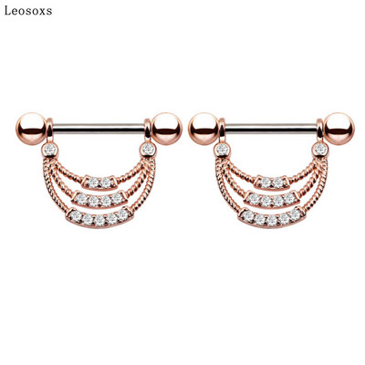 Leosoxs, 2 bucăți, inel pentru lapte, popular inel de zircon din oțel inoxidabil în Europa și America